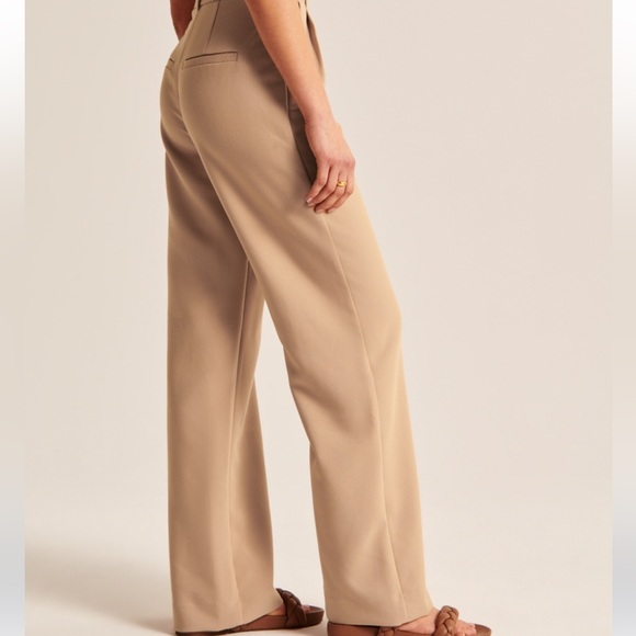 NWT A&F Sloane Tailored Pant 34 Short Tan - Picture 7 of 9
